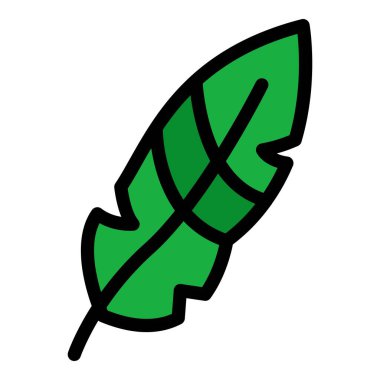 Kuş tüyü simge rengi dış hat vektörü