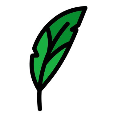 Kartal tüyü simgesi renk dış hat vektörü