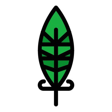 Hayvan tüyü simgesi renk ana hatları vektörü