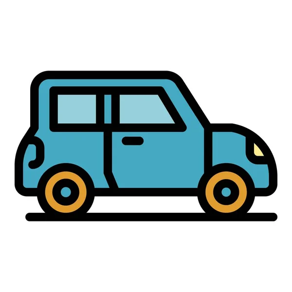 Auto vehicle icon color outline vector — Stock Vector