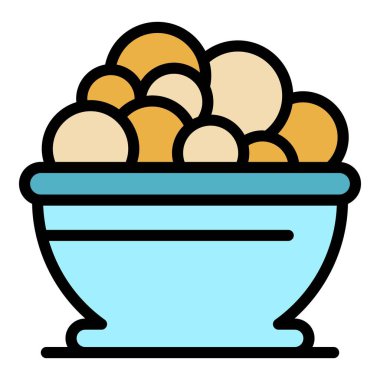 Restoran yıkama havza simgesi renk ana hatları vektörü