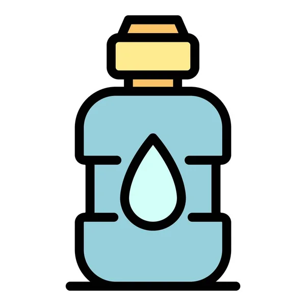 Flaschenspülung Symbol Farbe Umrissvektor — Stockvektor