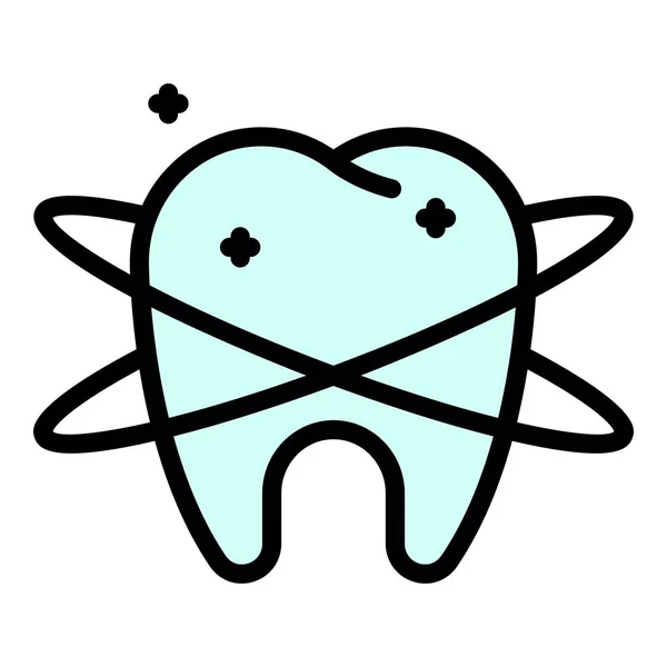Вектор контура контура значка состояния зубов — стоковый вектор