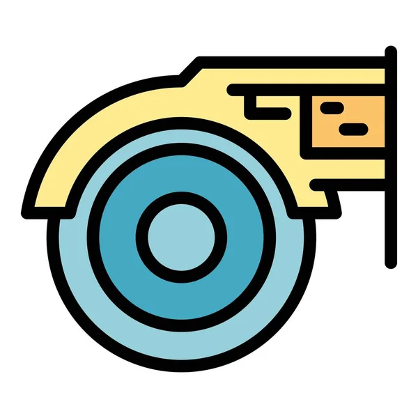 Device grinding machine icon color outline vector — Stock Vector