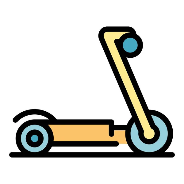 Moderno scooter eléctrico icono color contorno vector — Archivo Imágenes Vectoriales