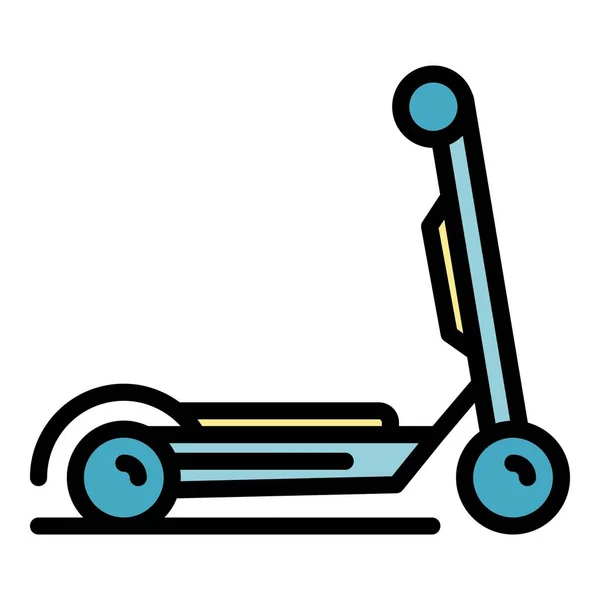 Енергетичний електричний скутер значок кольоровий контур вектор — стоковий вектор