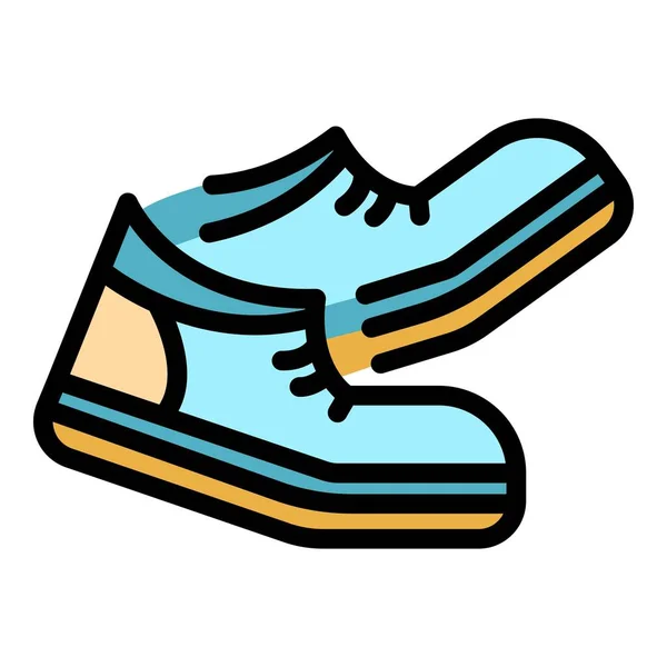 Botas de paseo icono color contorno vector — Vector de stock