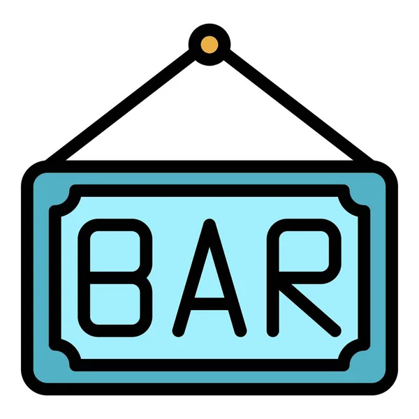 Bar icon color outline vector — Stock Vector