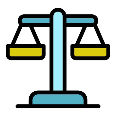 Banka ölçekli simge rengi dış hat vektörü