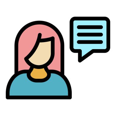 Çevrimiçi hoparlör rengi dış hat vektörü