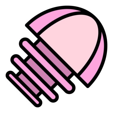 Okyanus denizanası simgesi renk ana hatları vektörü