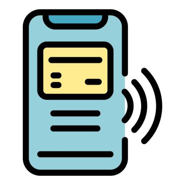 Telefon simgesi renk özet vektörü ile öde