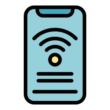 Çevrimiçi ödeme simgesi renk özet vektörü