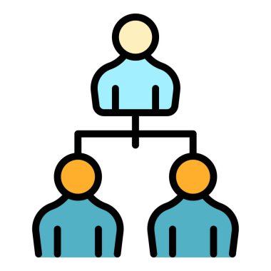 Mentor grubu simge rengi dış hat vektörü