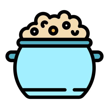 Tam kase simgesi renk ana hatları vektörü