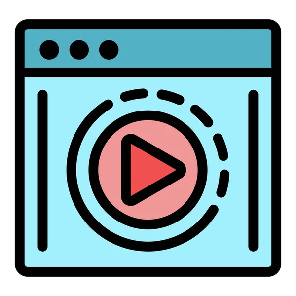 Live training icon color outline vector — стоковый вектор