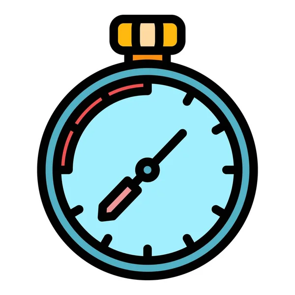 Veiling stopwatch pictogram kleur omtrek vector — Stockvector