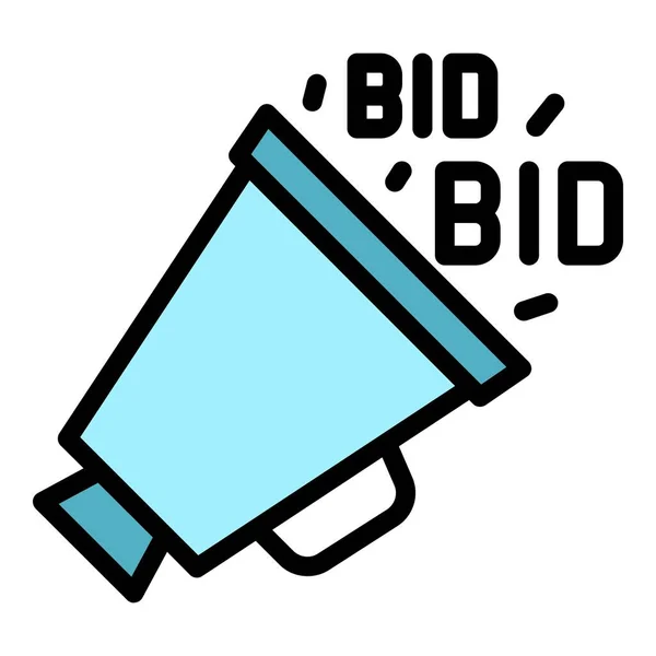 Real time bidding icon color outline vector — 图库矢量图片