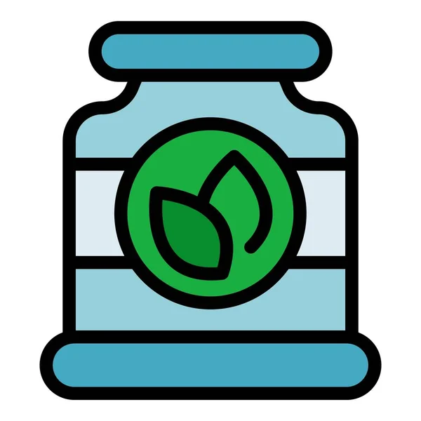 Sport nutrition jar icon color outline vector — Stock Vector