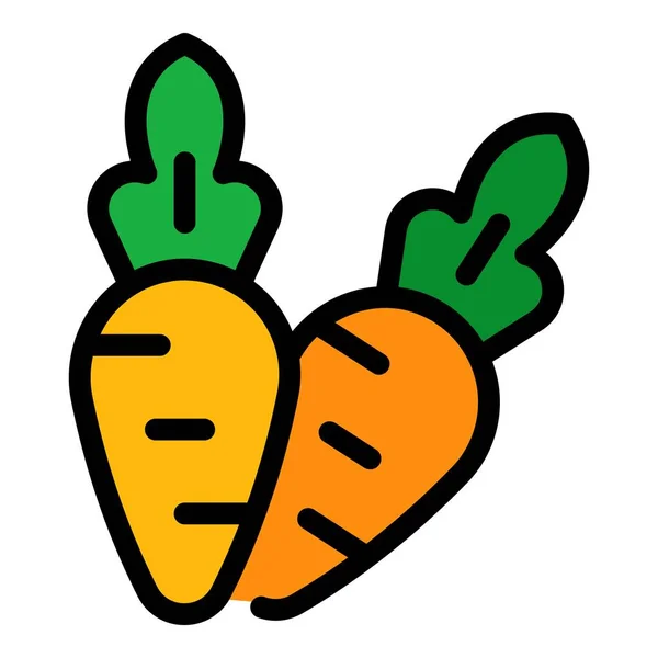 Sport nutrition carrots icon color outline vector — Vetor de Stock