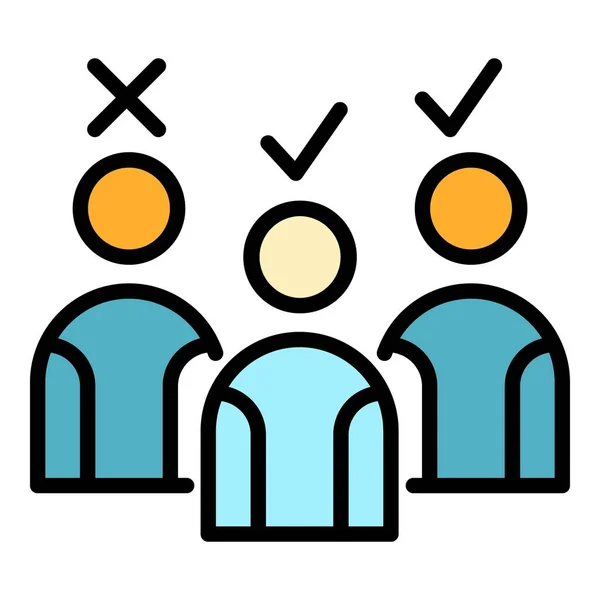 Mentor group organization icon color outline vector —  Vetores de Stock