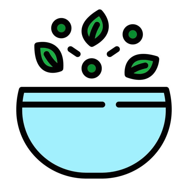 Healthy bowl icon color outline vector — Vetor de Stock