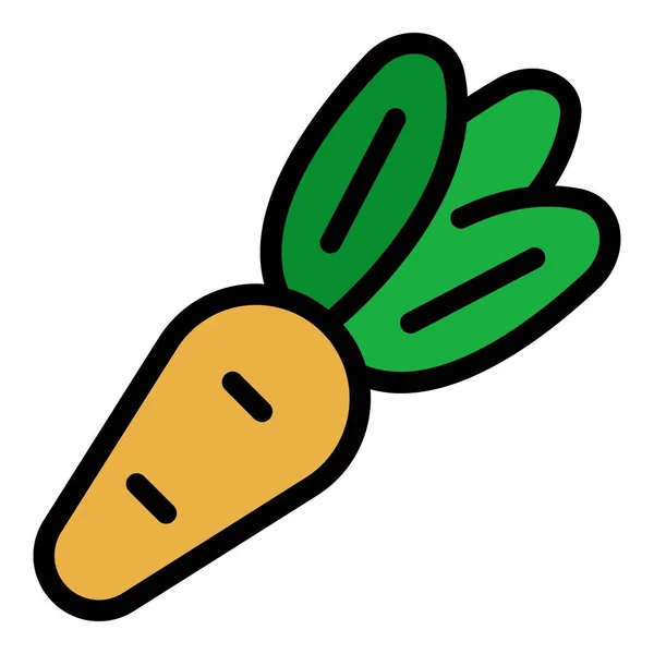 Zanahoria icono color contorno vector — Vector de stock
