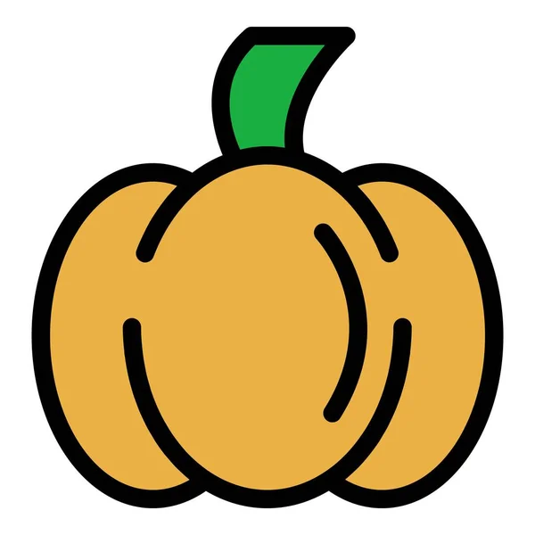 Pumpkin icon color outline vector — Stock Vector