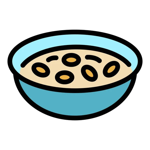 Chowder sopa icono color contorno vector — Archivo Imágenes Vectoriales