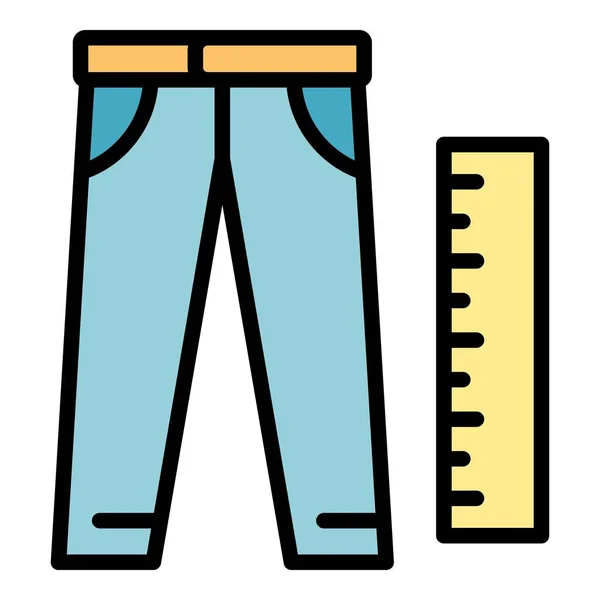 Pants repair icon color outline vector —  Vetores de Stock