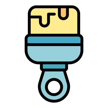 Renkli kumaş araç simgesi renk dış hat vektörü