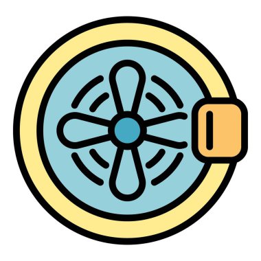 Terzi servis simgesi renk ana hatları vektörü