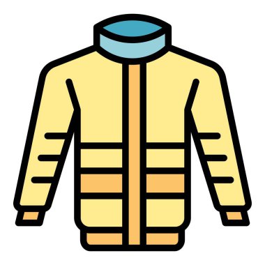 Ceket simgesi rengi dış hat vektörünü dik