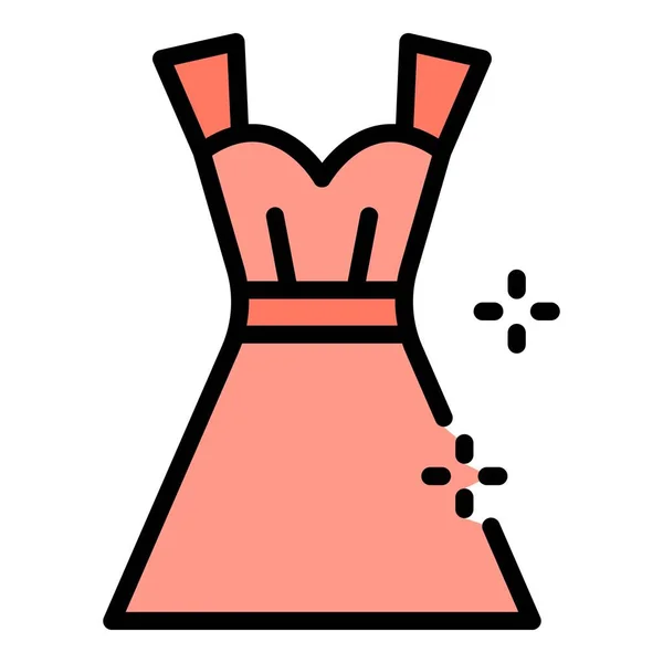 Clear dress icon color outline vector — 图库矢量图片