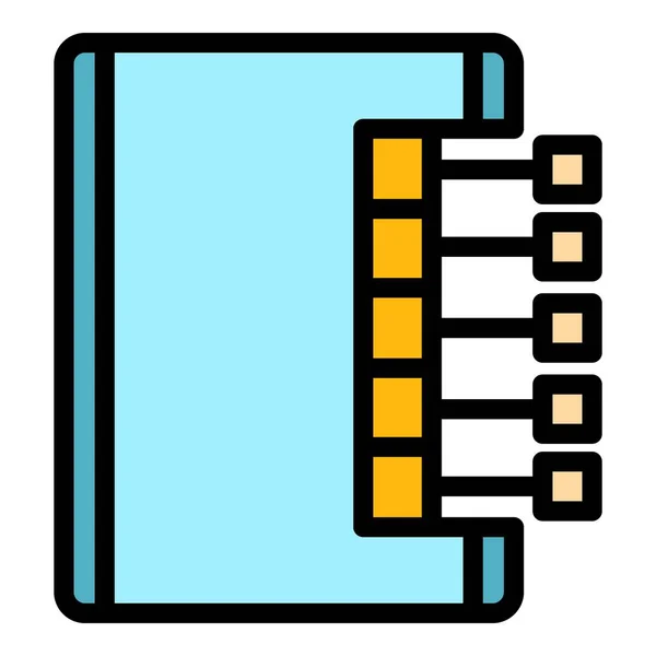 Icono del dispositivo de la tableta color contorno vector — Vector de stock
