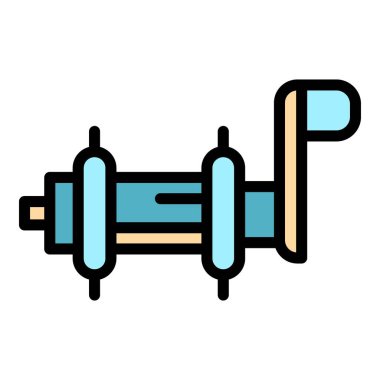 Bisiklet tamir aracı simgesi renk dış hat vektörü