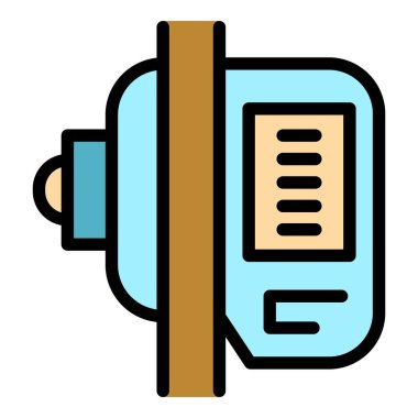 Güç pompası renk ana hatları vektörü