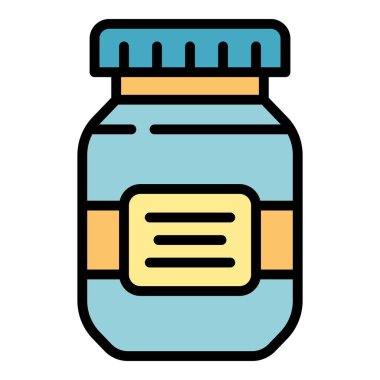 Çikolata yapıştırıcısı meyve ikonu renk ana hatları vektörü