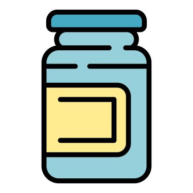 Çikolata Yapıştırıcısı Lezzetli ikon Renk ana hatları vektörü