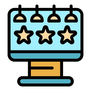 Monetizasyon simgesi renk ana hatları vektörü yatır