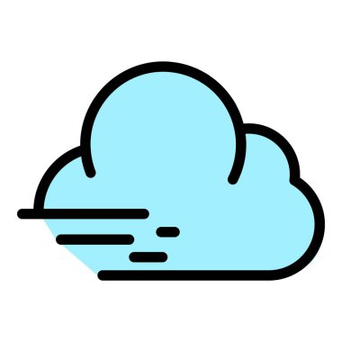 İnternet bulut rengi ana hatları vektörü