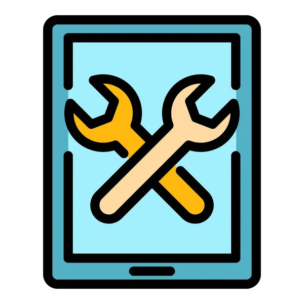 Gadget repair service icon color outline vector — Vettoriale Stock