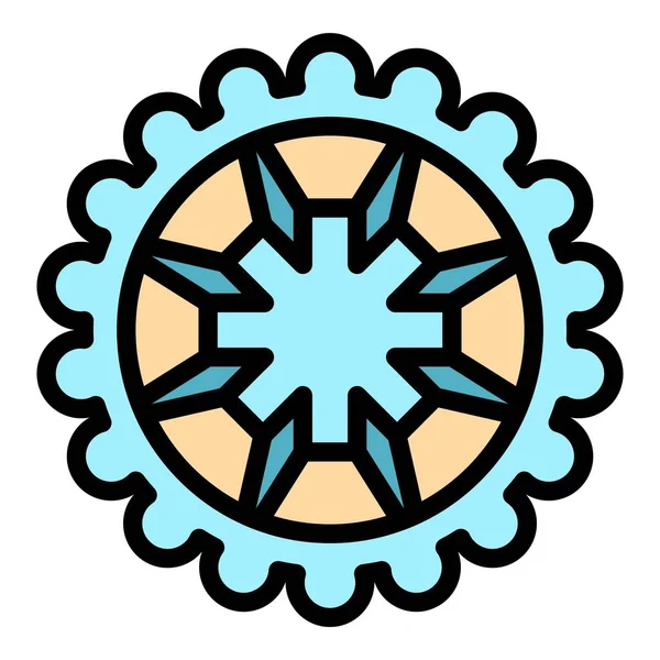 Bicycle repair piece icon color outline vector — Vettoriale Stock