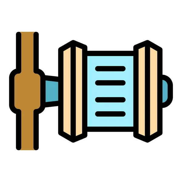 Pompe d'alimentation icône couleur contour vecteur — Image vectorielle