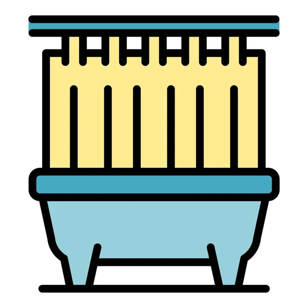 Vektor barvy ikony péče o sprchový závěs — Stockový vektor