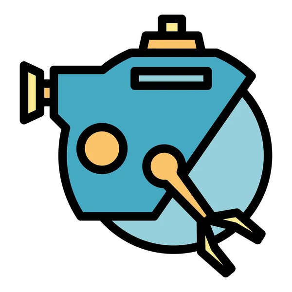 Apparatus bathyscaphe icon color outline vector — 图库矢量图片