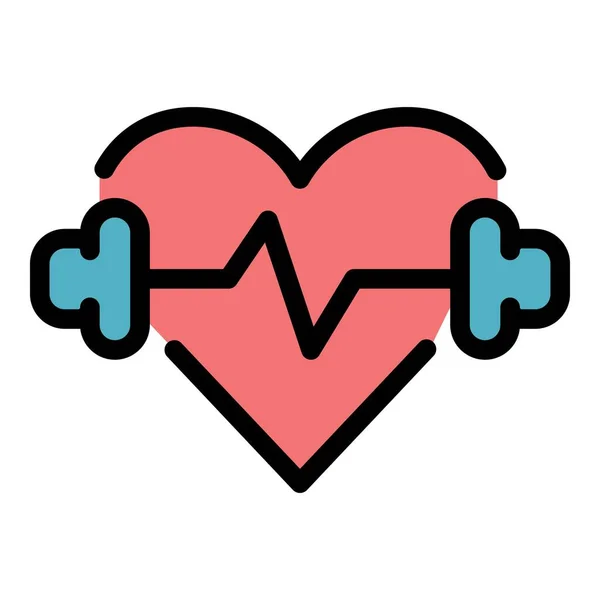 Sport heart icon color outline vector — стоковый вектор