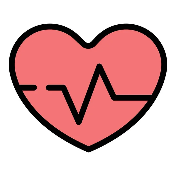 Soporte corazón icono color contorno vector — Vector de stock