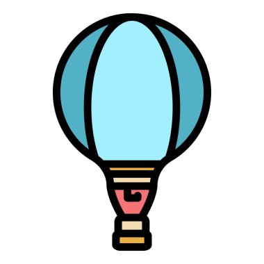 Türk balonu renk ana hatları vektörü