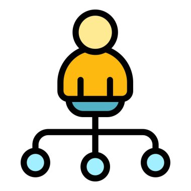 Toplantı simgesi renk özet vektörünü planla